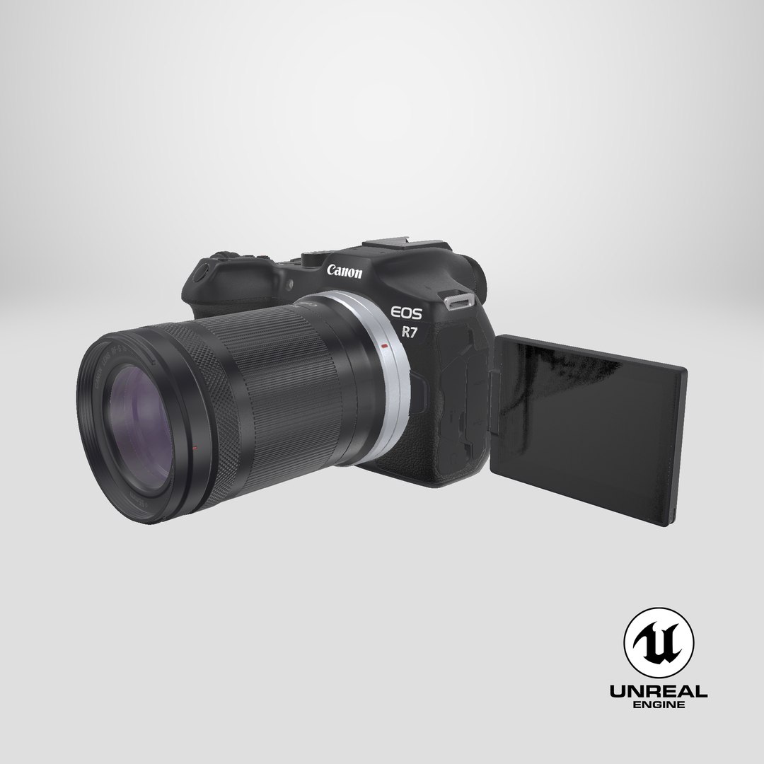 3D model Canon EOS R7 Camera https://p.turbosquid.com/ts-thumb/Ki/EfhUxY/Pt/stemcell_unreal_render/png/1739254346/1920x1080/fit_q87/32d032e3b1f860ed730120bab6db64afb853c323/stemcell_unreal_render.jpg