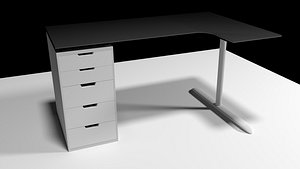 simple desk fbx