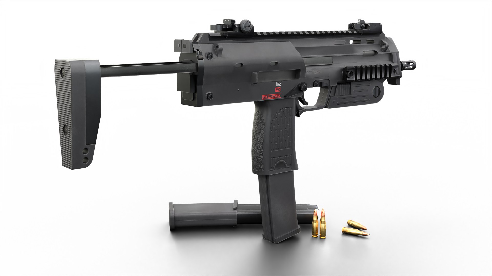 Modern Submachine Gun MP7 Game Ready PBR 3D Asset 3D Model - TurboSquid ...