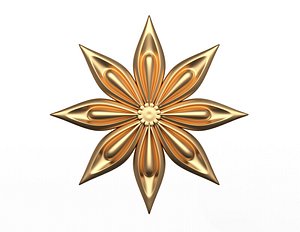 3D Rosette Carved Decoration CNC 011 model