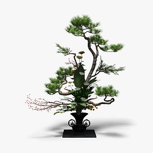 3d ikebana rikka model