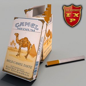 3d model camel pack cigarettes