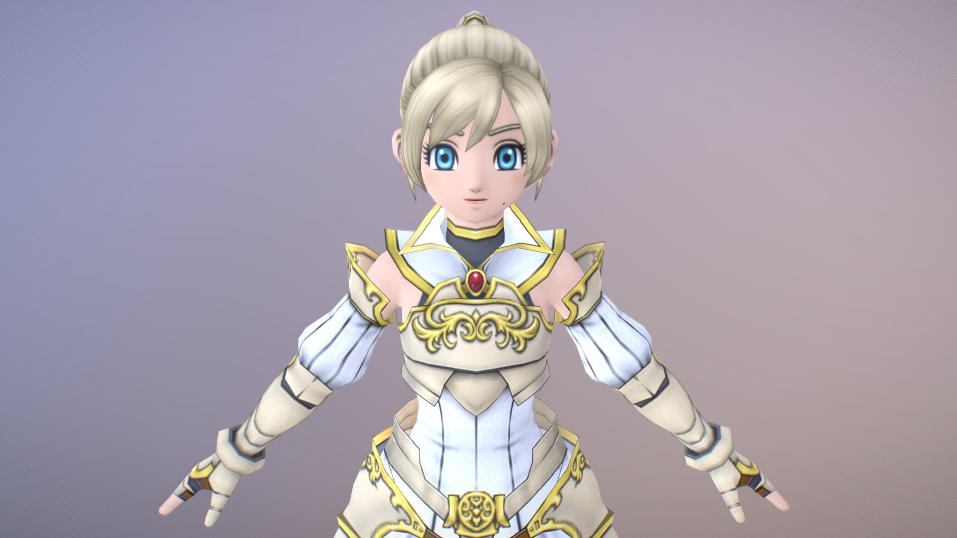 3D Model Anlucia Brave Armor - Dragon Quest - TurboSquid 2247942