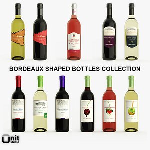 max 11 bordeaux shaped wine bottles