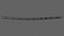 PBR Katana Japanese Sword Grey V3 3D model