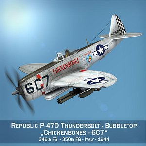 republic p-47d thunderbolt - 3D model