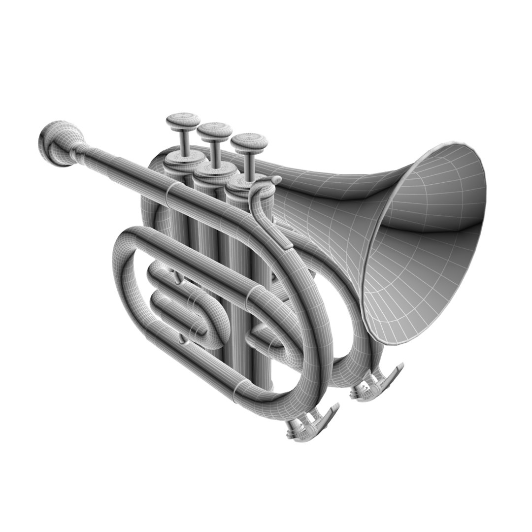 Free 3D pocket trumpet TurboSquid 1371492