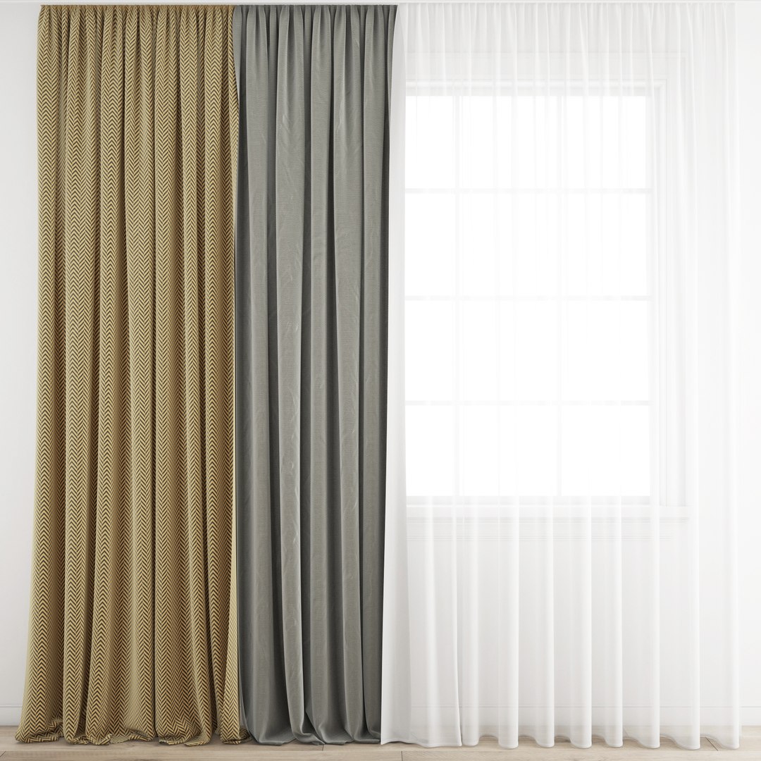 3D Curtain 264 model - TurboSquid 1860259