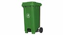 Street Plastic Trash Bin 1 Green