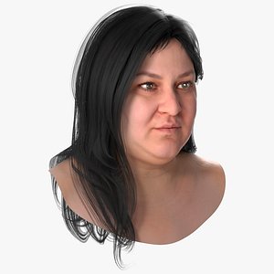 Full-Faced Female Head Bust