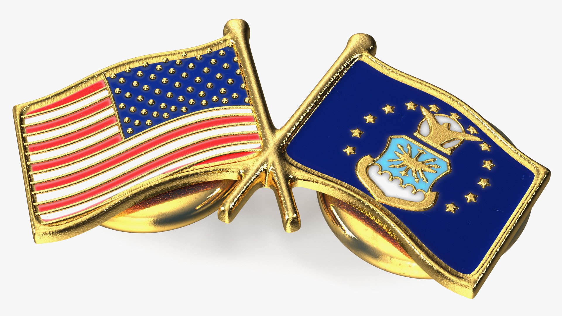 US And Air Force Lapel Pin Model - TurboSquid 2123596