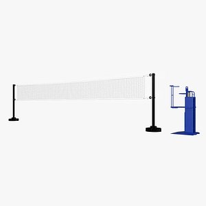 Volleyball Grid with Referee Tower