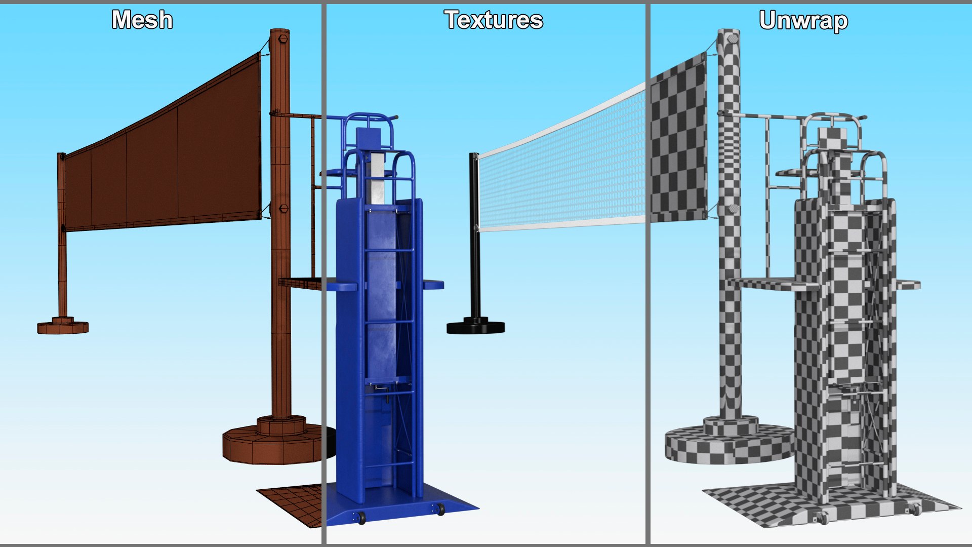 3D model Volleyball Grid with Referee Tower https://p.turbosquid.com/ts-thumb/Kj/60MhFW/Rg/volleyballgridwithrefereetowervray3dmodel018/jpg/1724874411/1920x1080/fit_q87/a3a222f362fafcdcfaeed17f94c8c5451787c58b/volleyballgridwithrefereetowervray3dmodel018.jpg