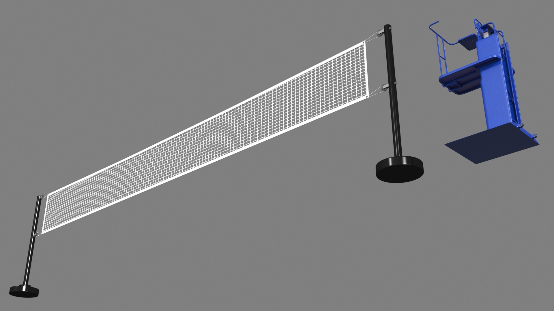 3D model Volleyball Grid with Referee Tower https://p.turbosquid.com/ts-thumb/Kj/60MhFW/b6/volleyballgridwithrefereetowervray3dmodel009/jpg/1724874379/1920x1080/fit_q87/65e5c2de8476dc4e8d6642364b58d0603e1afb09/volleyballgridwithrefereetowervray3dmodel009.jpg