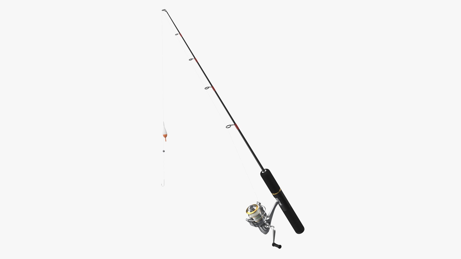 Spinning Rod and Reel Combo 3D model preview