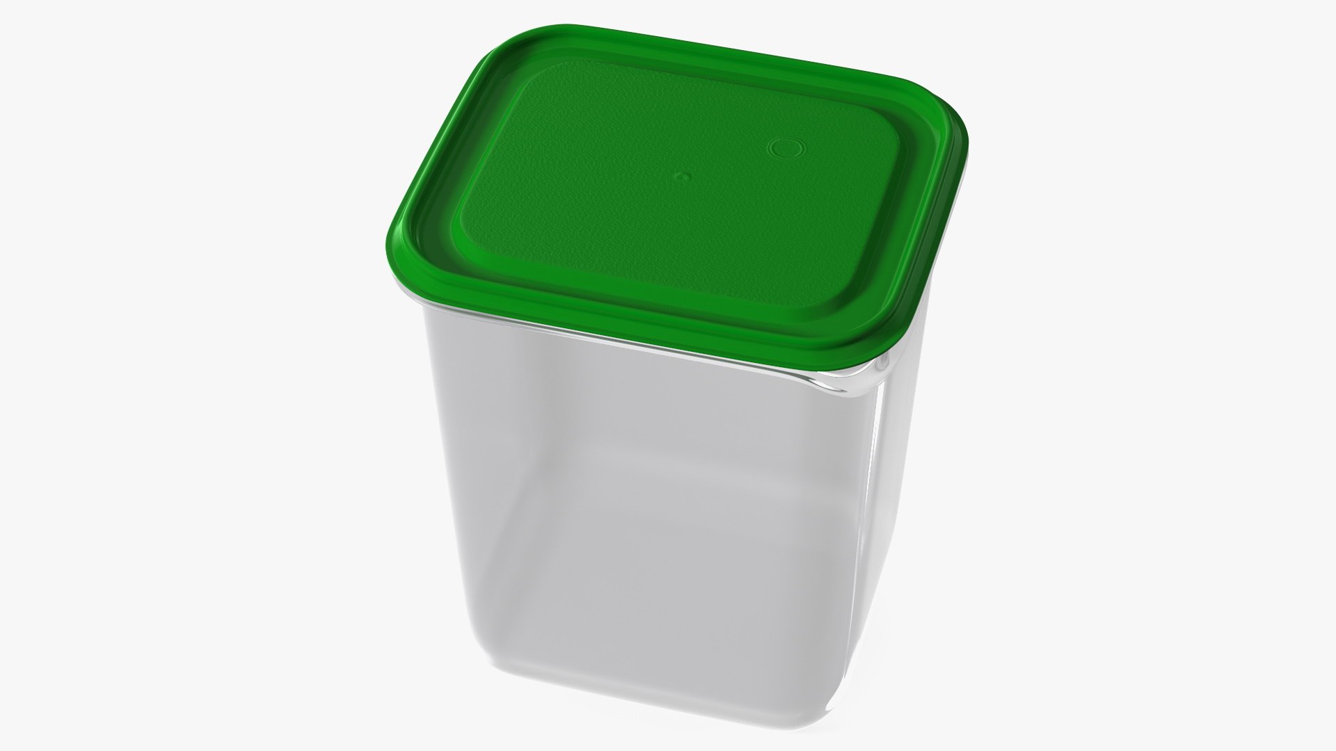 Large Plastic Food Container with Lid 3D model preview