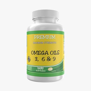 Omega Oils Bottle 3D model