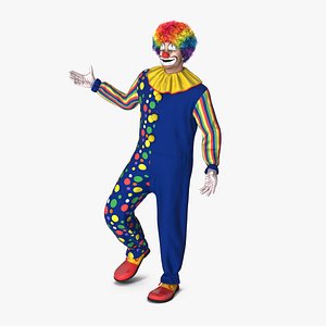 circus clown costume standing 3D model