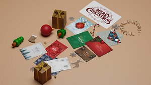 3D Christmas Set model