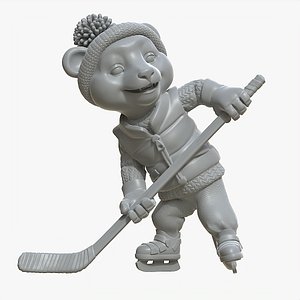Tiger Cub Hockey Player 3D model