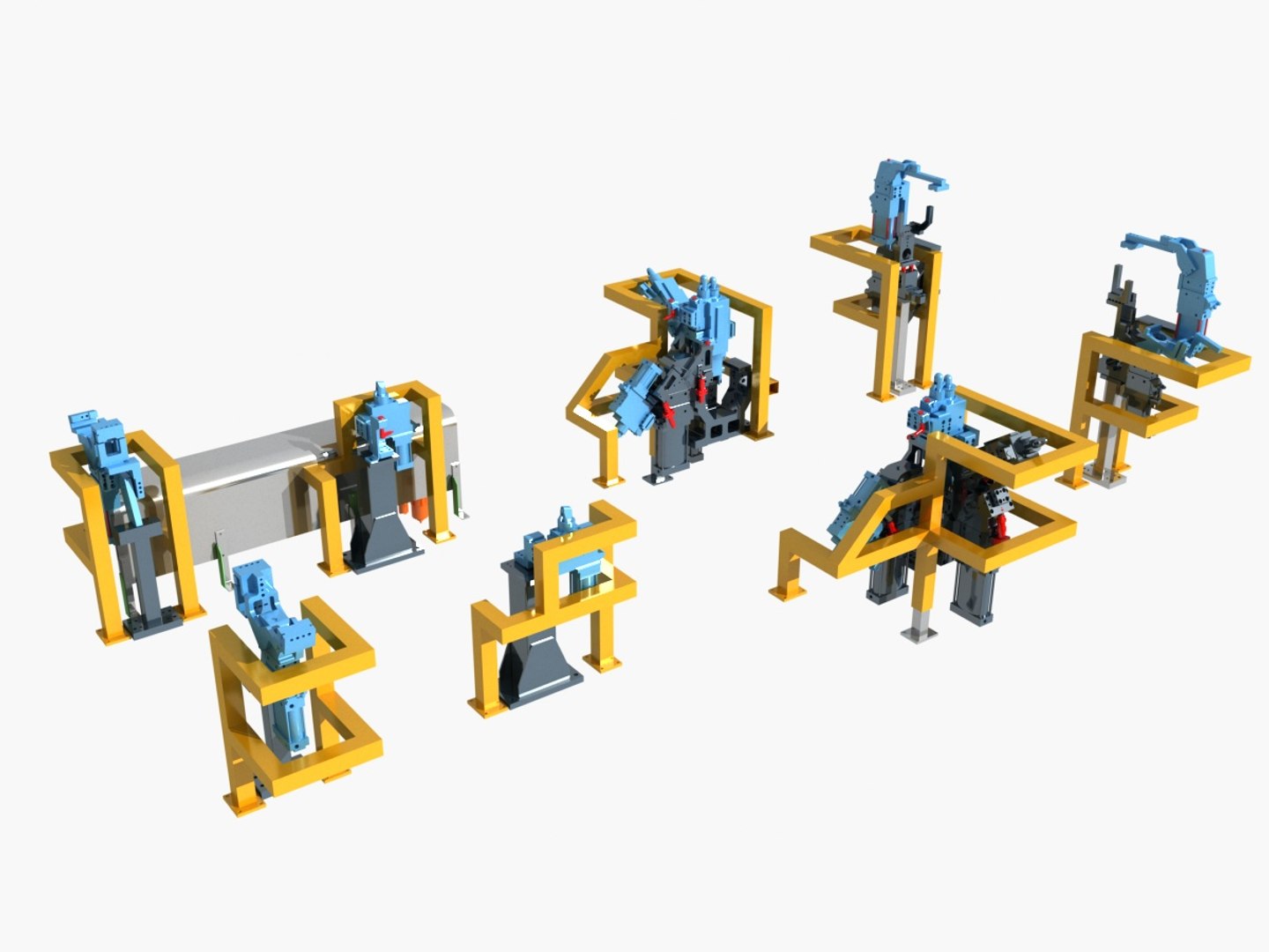 Industrial Equipment 41 Vehicle Floor Welding Fixture model