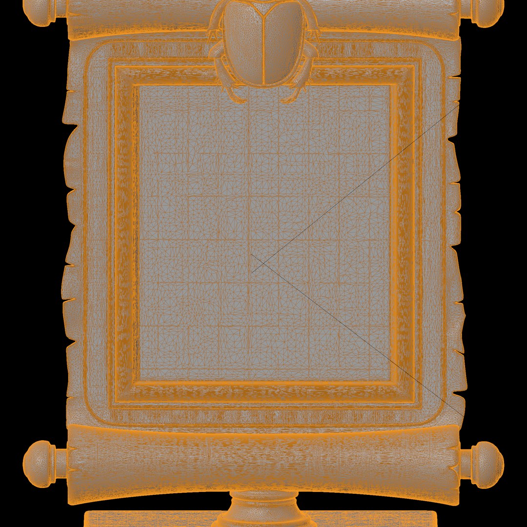 3D Pharaoh Scarab Scroll Frame 3D Print Model Model - TurboSquid 2572848