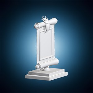 3D Pharaoh Scarab Scroll Frame 3D Print Model model
