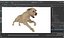 Running White Retriever Dog Fur Animated Rigged for Maya