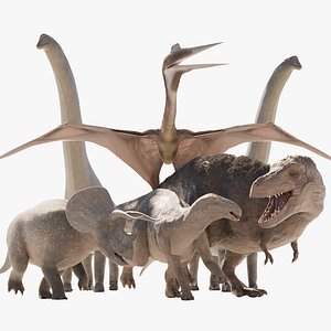 Rigged Dinosaur Pack 3D model