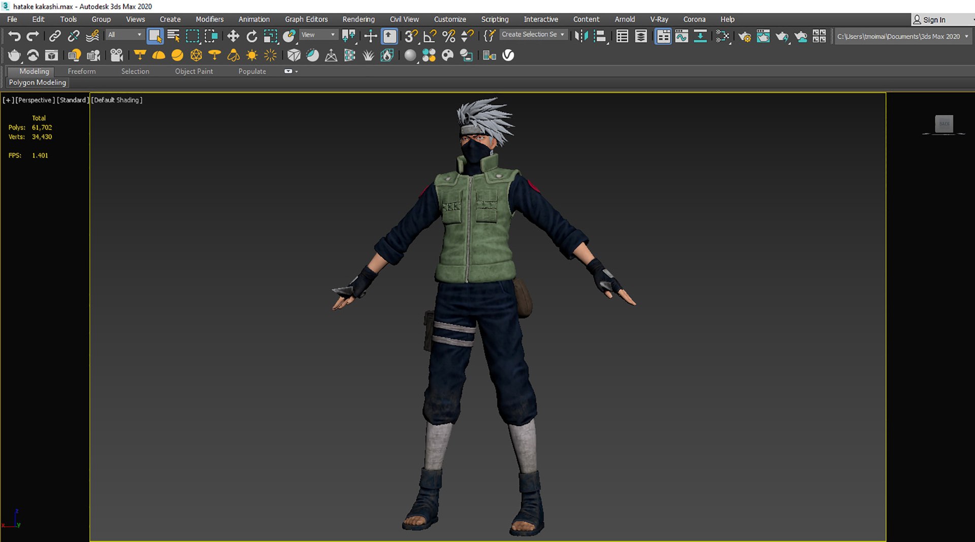 Naruto Hatake Kakashi 3d Model Turbosquid 2357922