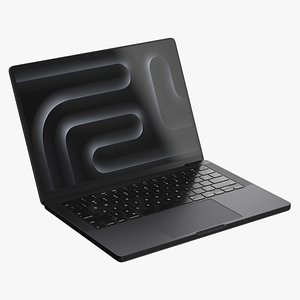 Apple MacBook Pro 16 インチ M3 Pro シルバー3Dモデル