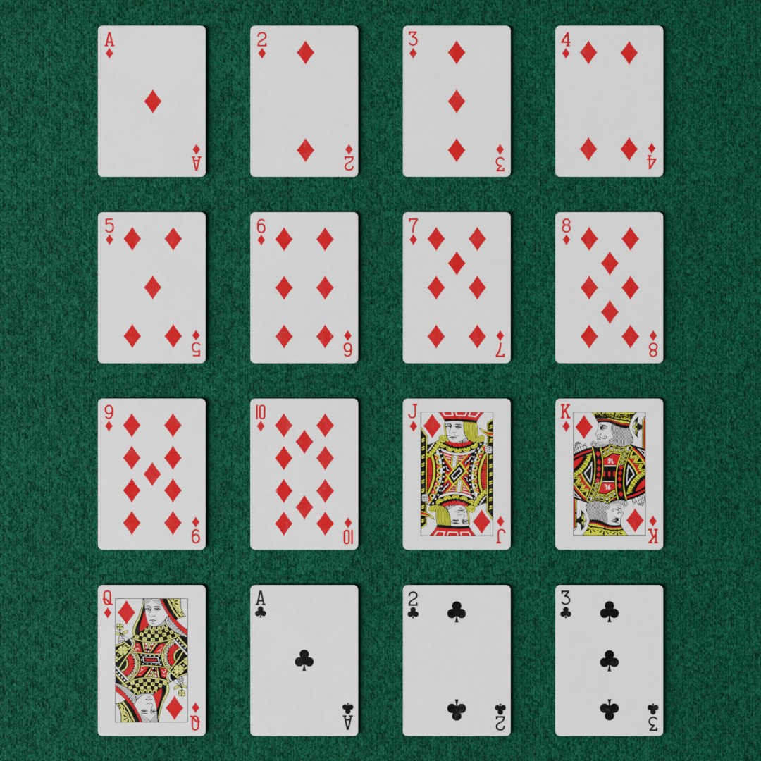 3D Playing Cards 3D Model - TurboSquid 2008717