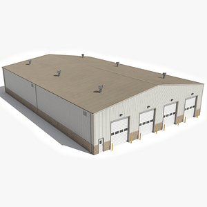 3D model Industrial Building 63 Game Ready PBR
