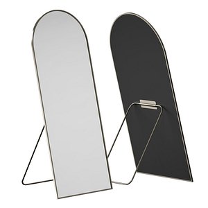 Floor mirror semicircular wardrobe wide and narrow 3D model