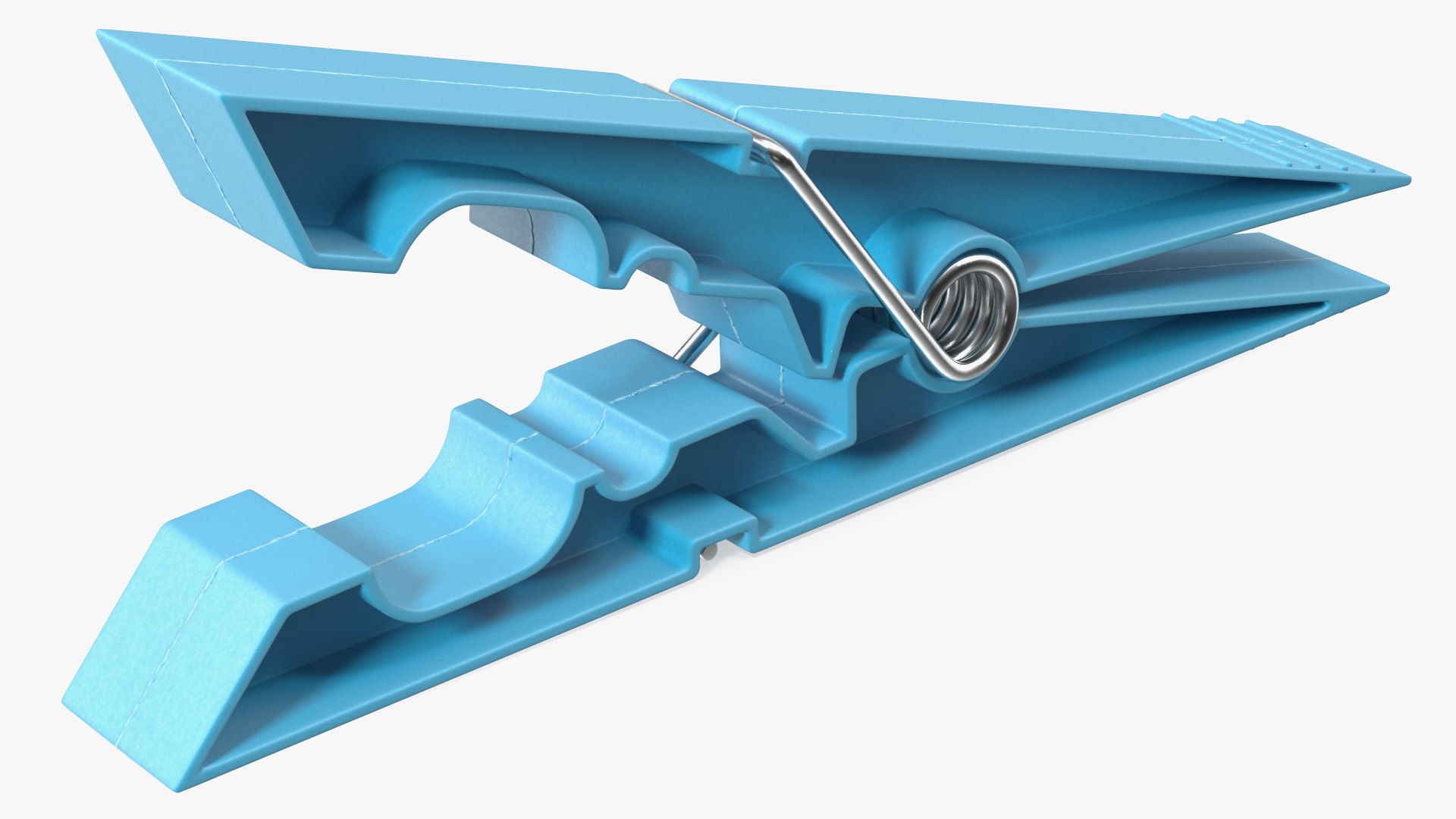 Clothespin Blue Pressed 3D model preview