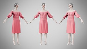 3D Dress 16 Ultra Red