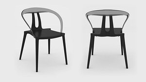 Dolphin Dining Arm Chair - Comfort Design 3D model