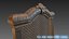 3D pbr antique gothic chairs