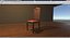 3D pbr antique gothic chairs