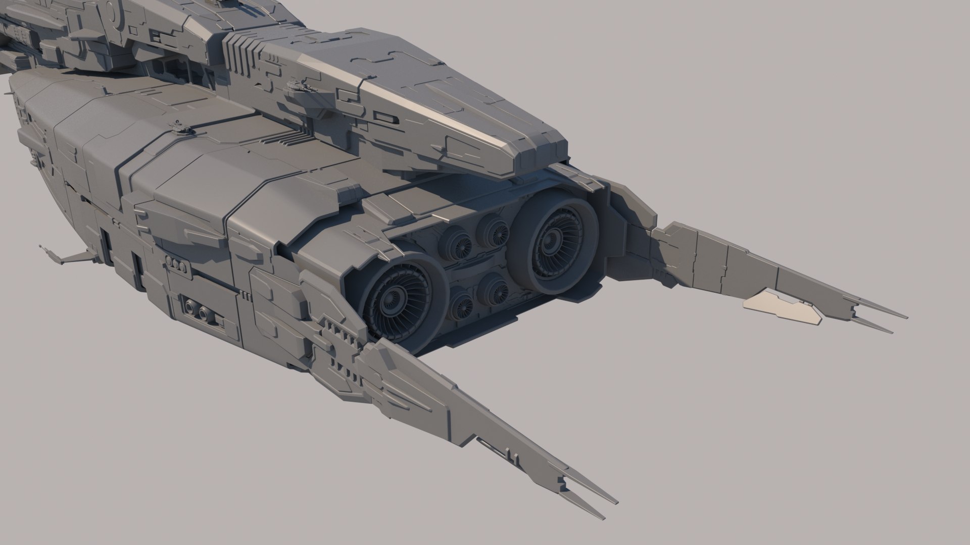 Sci Fi Space Battleship Modelo 3D - TurboSquid 1653643