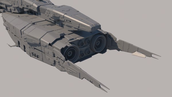 3D model sci fi space battleship - TurboSquid 1590740