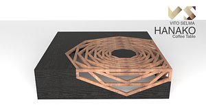 3d model of hanako coffee table vito