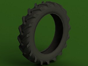 3D model Field Road Rear Tractor Tires