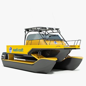 3d nauti-craft suspension catamaran model
