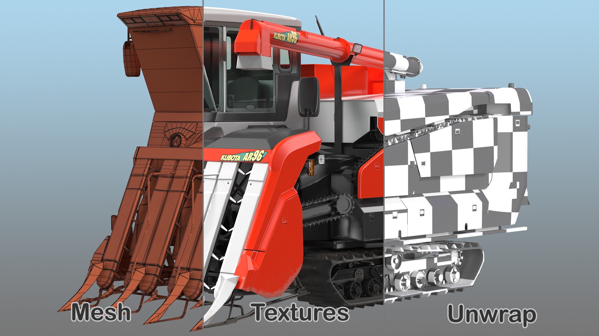 rice combine harvester kubota 3D https://p.turbosquid.com/ts-thumb/Kk/7JZYlH/ACYgoHEQ/ricecombineharvesterkubotaar96mb3dmodel018/jpg/1581394731/1920x1080/fit_q87/f5075765e3a51310eb6a32cd6ebf3a1ca369a925/ricecombineharvesterkubotaar96mb3dmodel018.jpg