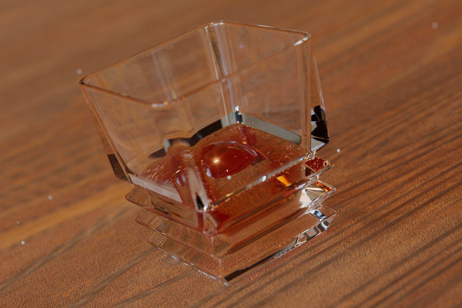 Luxury Square Rock Whiskey Glass - PBR 3D model - TurboSquid 2000040