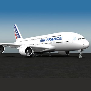 Air France Airbus A380 3D model
