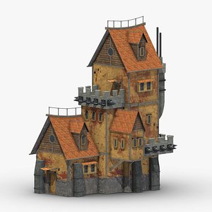 Medieval Building 06 Low Poly PBR Realistic 3D