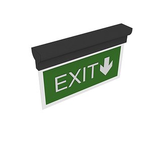 exit sign low poly model