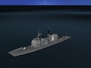 ticonderoga cruiser aegis 3D model
